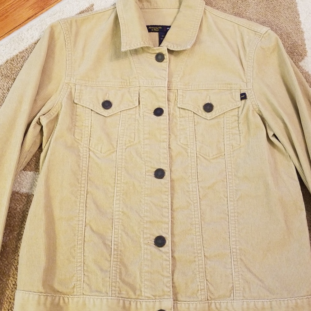 Abercrombie & Fitch Beige Corduroy Jacket Size S